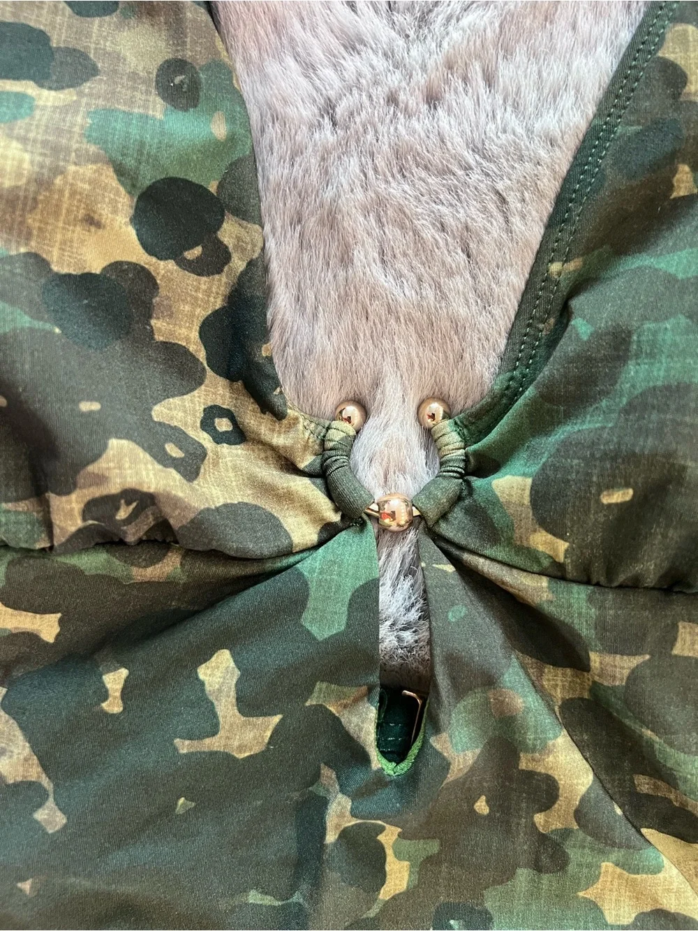 Robin Piccone Plunging Neckline Halter One-Piece Green Camouflage Size 6